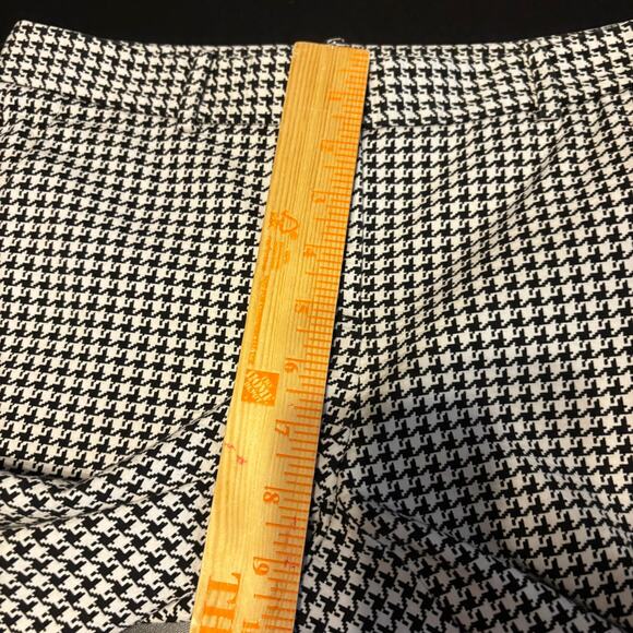 Theory Womens Pants Size 0 Houndstooth Straight Slim Trousers Work Office Career - Picture 4 of 7